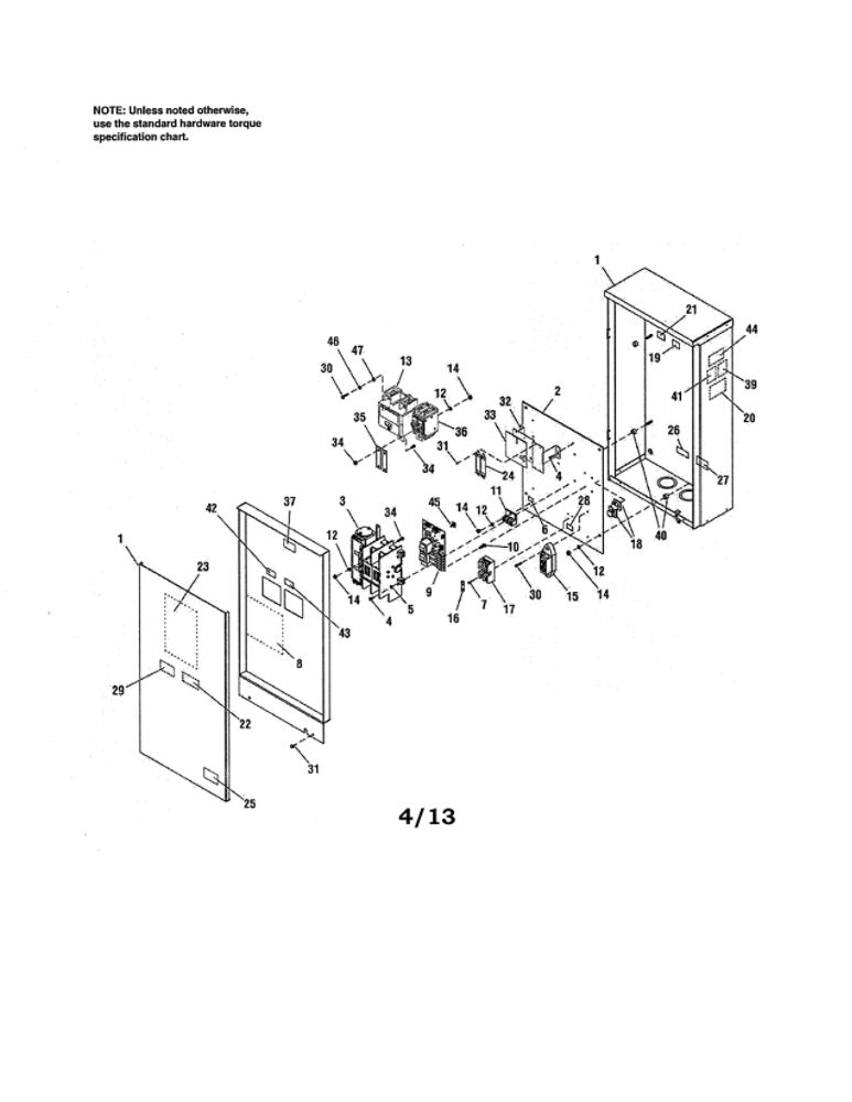 Transfer Switch Diagram and Parts List for 071046-0  Briggs and Stratton Generator